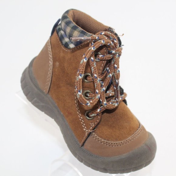 OshKosh B'gosh Other - Osh Kosh B'gosh Benito Size 6 Baby Toddler Brown Leather Lace Up Boots #128